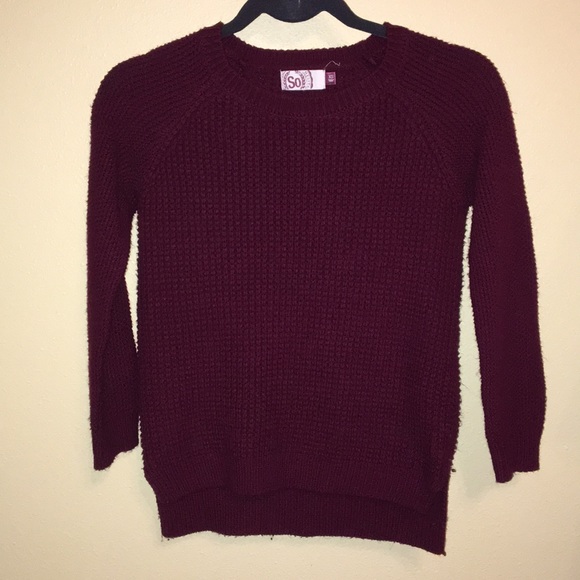 Burgundy Knitted Sweater size XS - Picture 1 of 3